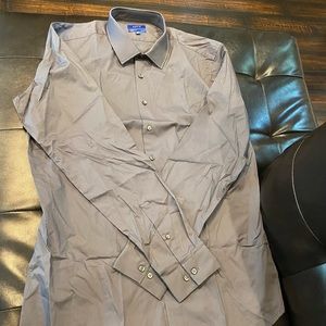 Mens dress shirt grey slim fit